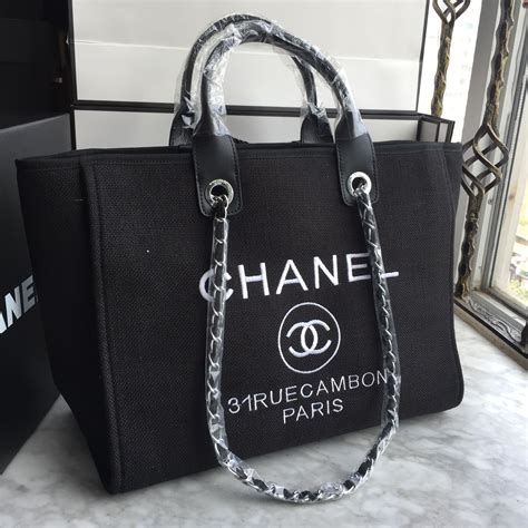 chanel tote canvas bag